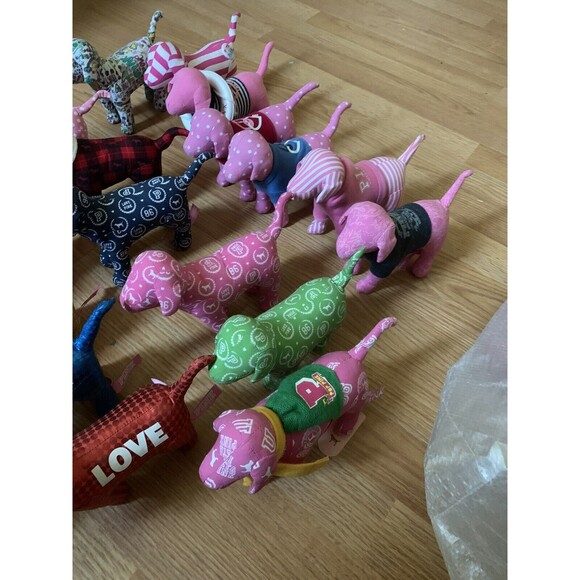 Lot Of 20  Victoria’s Secret PINK Dogs Stuffed Pink Collection Dogs Love Peace - Picture 4 of 6
